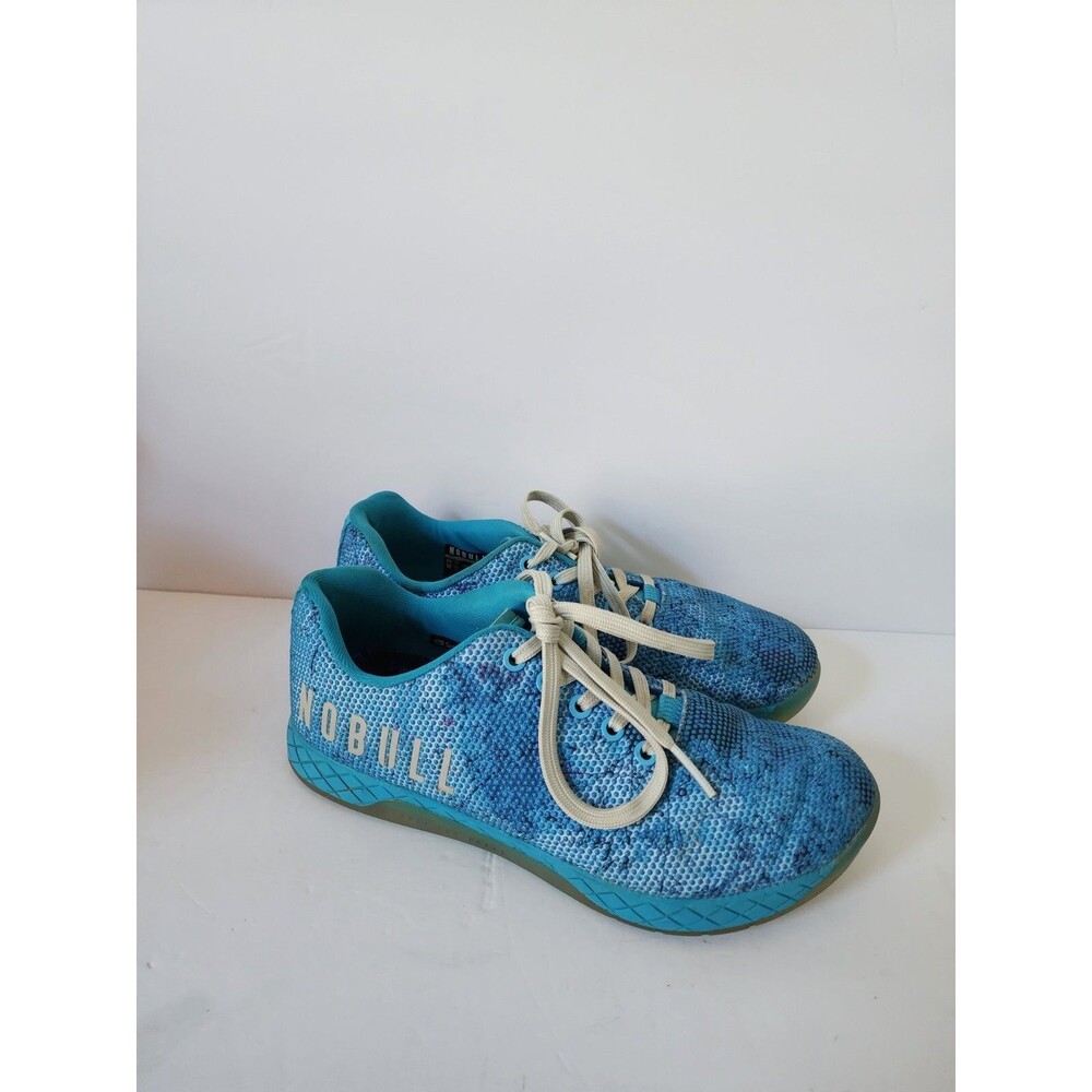 NOBULL Brooke Ence Artwork Trainers Athletic Sneakers Blue W 9.5/ M 8